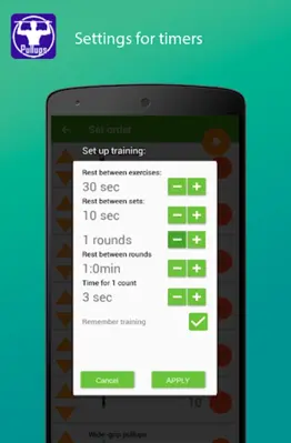 Pullups my workout android App screenshot 3